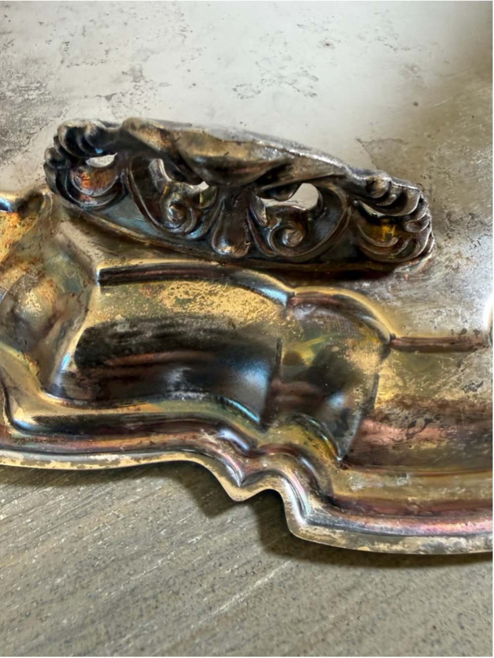 Vtg W. & S. Blackinton Silverplated Footed Serving Tray Ornate Engraved 14.5x11 - Picture 11 of 13